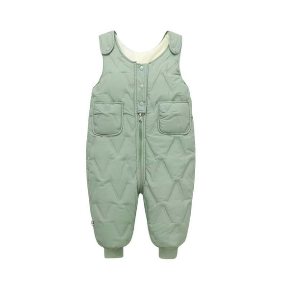 Miluxas Toddler Snowsuit Cute Baby Suit Newborn Winter Coat Warm Sleeveless Jumpsuit for Boys Girls