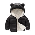 thumbnail image 1 of Miluxas Toddler Winter Coats Hooded Infants Fleece Jacket Thickened Jacket for Baby Girls Boys Black 5 Years, 1 of 4