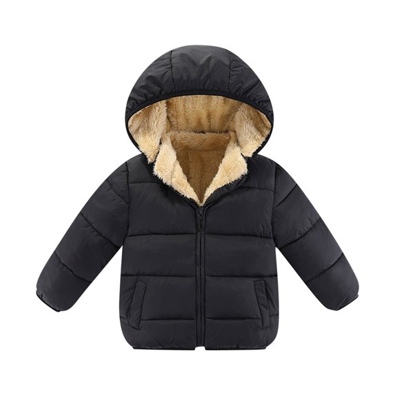 Miluxas Toddler Winter Coats Hooded Infants Fleece Jacket Thickened Jacket for Baby Girls Boys