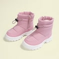 thumbnail image 1 of Miluxas Toddler Winter Snow Boots Boy & Girl Warm Fleece Walking Shoes Booties Pink 10-11Years, 1 of 3