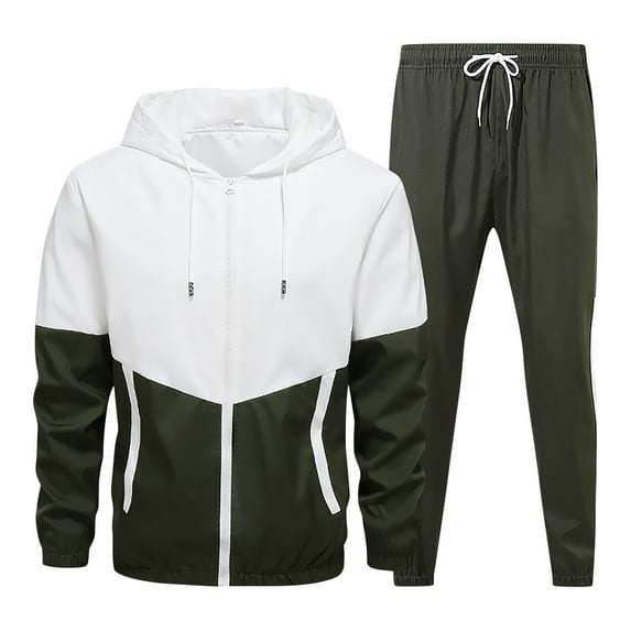 Miluxas Track Suits for Men Set Full Zip Sweatsuit Outdoor Jogging Men Tracksuits