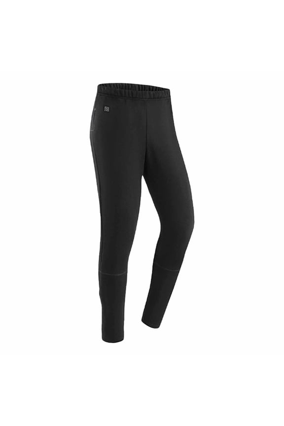 USB Heated Underwear Pant, 30 Heating Zone thermal Heated Pant for Outdoor Skiing, Motorcycle (without Power Bank) Black