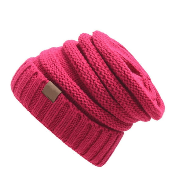 Miluxas Warm Beanie for Men Women, Fleece Lined Beanie Warm Winter Caps Unisex Fashion Knit Cuffed Cap