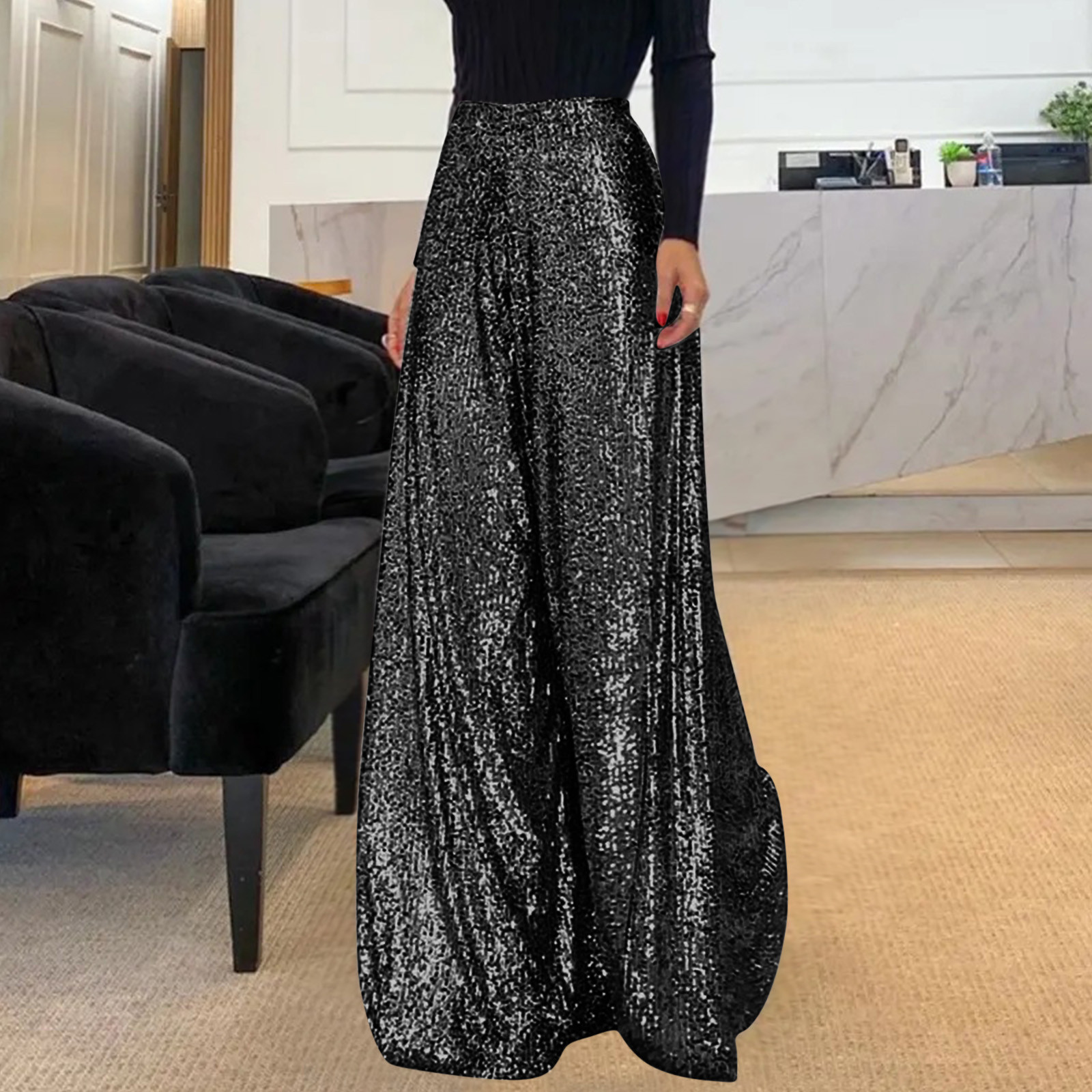 Miluxas Wedding Guest Clothing For Women Women s Contrast Sequin High Miluxas Wedding Guest Clothing For Women Women s Contrast Sequin High