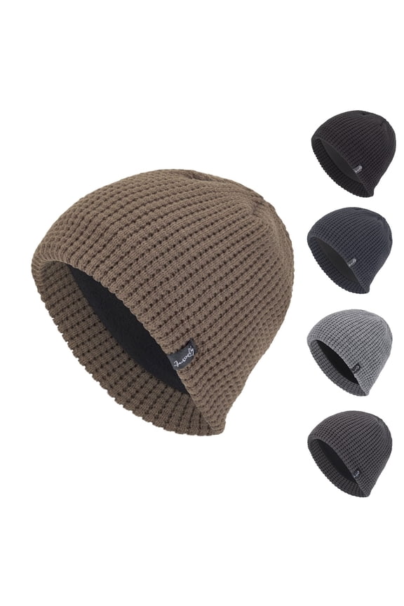 Winter Beanie Merino Wool Fleece Lined for Men Women Soft Warm Knit Hat Ski Stocking Cuffed Cap