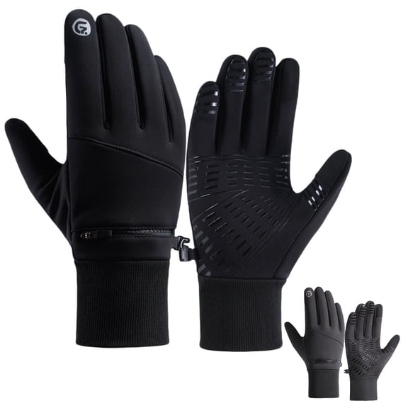 Miluxas Winter Waterproof Warm Gloves Women Men with Touchscreen Fingers, Ski Snow Windproof for Cold Weather thermal, for Running Hiking Driving Cycling Outdoor Sports Daily Work Gray