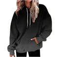 thumbnail image 1 of Miluxas Women Autumn and Winter Gradient Printed Pullover Sweatshirt Long Sleeve Hoodies Pocket Basic Top Black S(S), 1 of 4