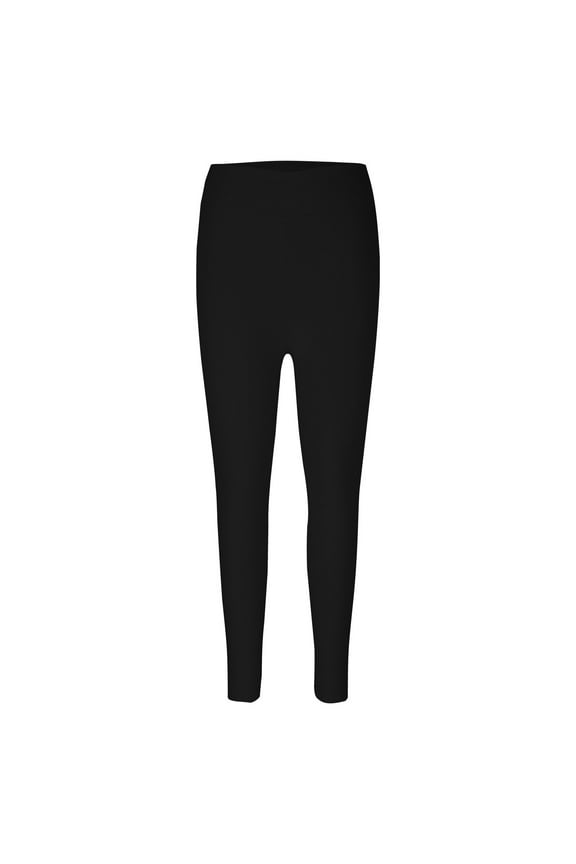 Women Cozy Velour Legging High Waist Soft Warm Velvet Stretch Seamless Yoga Pants Black 8(L)