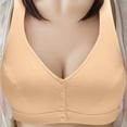 thumbnail image 1 of Miluxas Women Front Closure Post Surgery Compression Everyday Bras for Mastectomy Support with Adjustable Straps Wirefree Beige 6(M), 1 of 6