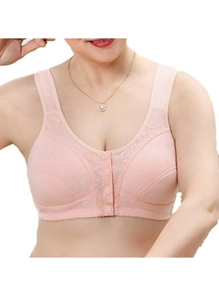 BIMEI See Through Bra Mastectomy Lingerie Bra Silicone Breast Forms  Prosthesis Pocket Bra with Steel Ring 9008,Beige,34C