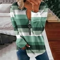 thumbnail image 1 of Miluxas Women Harajuku Oversized Stripe Casual Long Sleeves Crewneck T-Shirt Tee Tops Clearance Army Green 12(XXL), 1 of 5