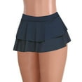thumbnail image 1 of Miluxas Women Pleated Mini Skirt Solid Ruffle Lingerie Skirts Navy 10(XL), 1 of 7