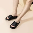 thumbnail image 1 of Miluxas Women Shower Slippers Bathroom Slippers Sandals House Slippers Non Slip Shoes Dorm Shoes Black 39, 1 of 4