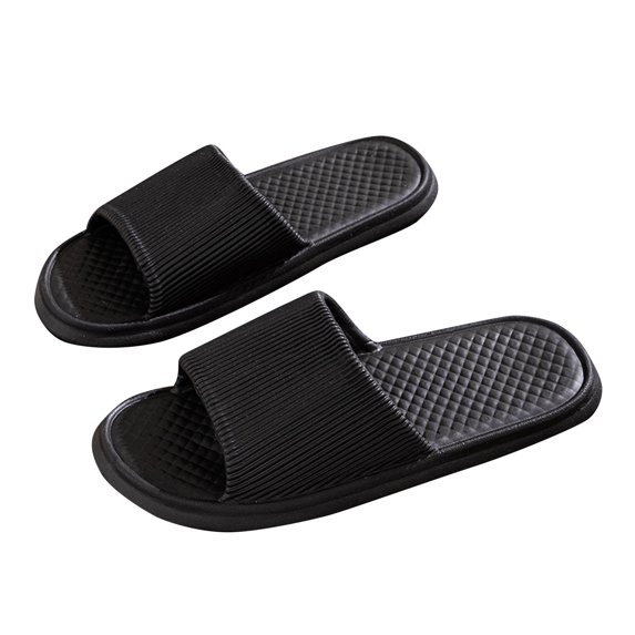 Miluxas Women Shower Slippers Bathroom Slippers Sandals House Slippers Non Slip Shoes Dorm Shoes Black 43