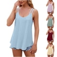 thumbnail image 1 of Miluxas Women Tank Top Casual Summer Tops Fashion Spaghetti Strap Sleeveless V Neck Shirts Camisoles Yellow 10(XL), 1 of 6
