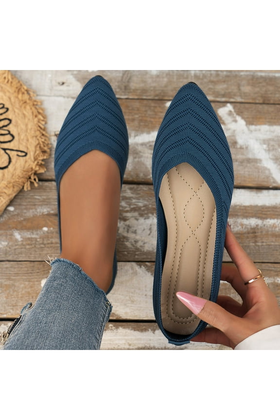 Women’s Ballet Flat Flats Shoes Comfortable Mesh Pointed Toe Slip On Dress Shoes