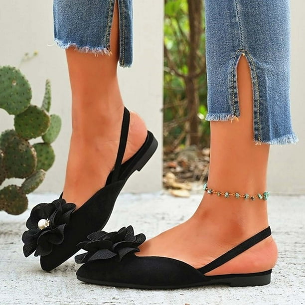 flat dress shoes for prom Miluxas Women's Bow formal Flats Pointed Closed Toe Comfortable Slip-On  Non-Slip Ballet Dress Shoes for Prom Evening Dating Black 10(41)