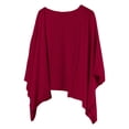 thumbnail image 1 of Miluxas Women's Cardigan Linen Shrug 3/4 Sleeve Open Front Solid Color Loose Lightweight Smock Wine L(L), 1 of 4
