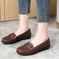 thumbnail image 1 of Miluxas Women's Casual Closed Toe Slip On Loafers Breathable Comfortable Walking Shoes Softsole Arch Support Mules for Daily Wear Brown 7(39), 1 of 6