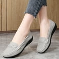 thumbnail image 1 of Miluxas Women's Casual Closed Toe Slip On Loafers Breathable Comfortable Walking Shoes Softsole Arch Support Mules for Daily Wear Gray 7(39), 1 of 9