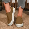 thumbnail image 1 of Miluxas Women's Casual Loafers, Breathable and Lightweight, Anti-Slip and Durable, Canvas Upper, Suitable for Outdoor Walking and Driving Brown 6(37), 1 of 9