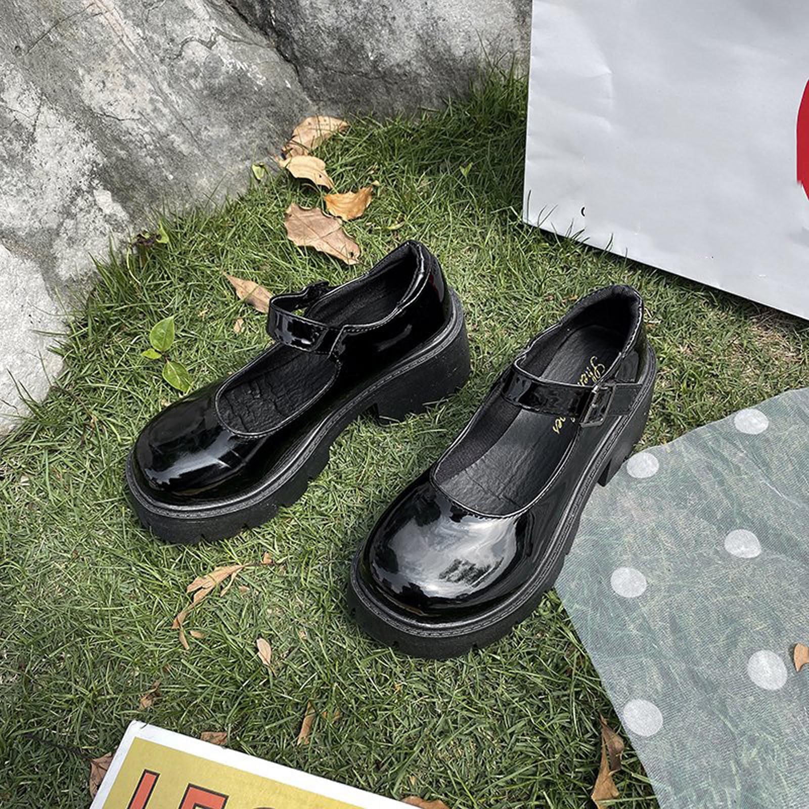 「MUVEIL×Offen」round-MARYJANE 37 Amazon.com | PAYDVOIER Chunky Block Heel Mary Jane Shoes