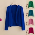thumbnail image 1 of Miluxas Women's Classic Long Sleeve Open Front Cropped Cardigan Lightweight Short Shrugs, 1 of 3