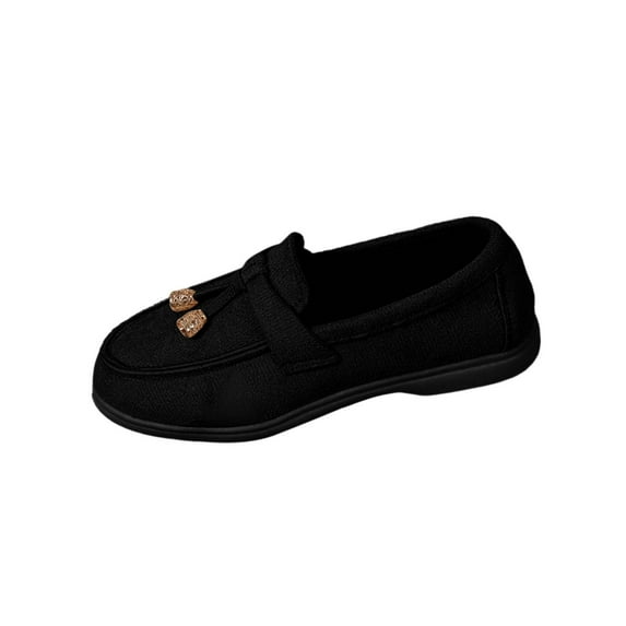 Miluxas Women's Comfortable & Lightweight Suede Loafers Slip-Ons Cute Business Casual Dress Shoes Work office Flats Everyday Walking Shoes for Women Black 8.5(41)
