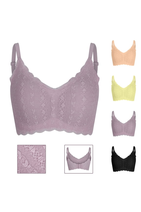 Women's Cozy Wireless Bra , Full-Coverage Pullover Bra, Seamless T-Shirt Bra