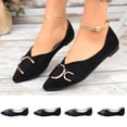 thumbnail image 1 of Miluxas Women's Elegant Fashionable Flat Shoes, Wide - Width, for Daily use, Outdoor Activities Blue 9.5(43), 1 of 9