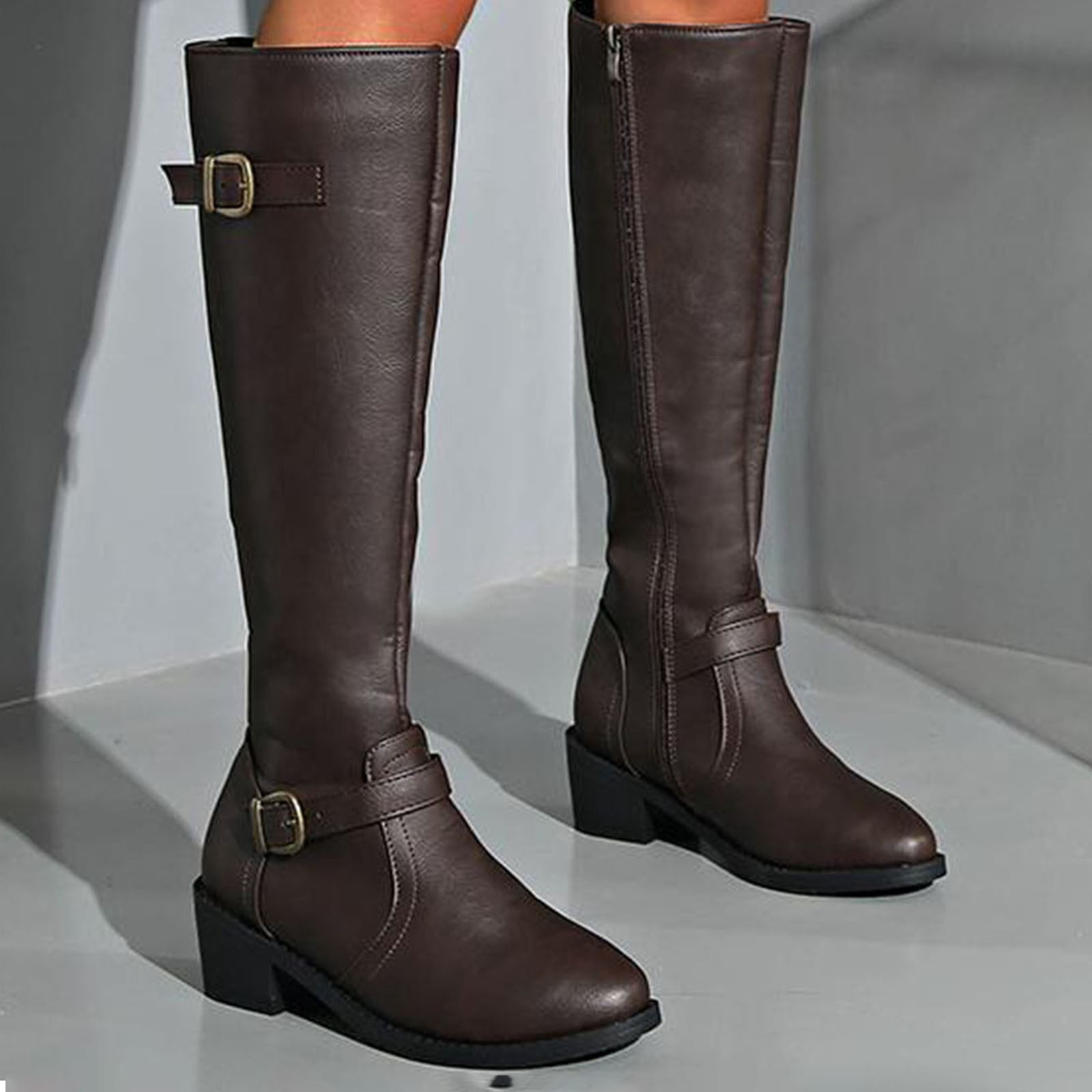 Vince Camuto Women's Gibi Knee High Boot – Block Heel, Square Toe, Multiple Calf Widths
