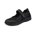 thumbnail image 1 of Miluxas Women's Flats Shoes Ballet Flats Fashion Knit Mesh Breathable Round Toe Comfortable Magic Tape Flats Dressy Shoes Black 6.5(38), 1 of 8