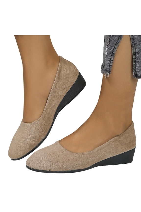 Women's Flats Shoes Non-Slip Ballet Shoes for Dressy Occasions,Walking and Driving Lightweight & Flexible for Comfort Khaki 7.5(40)
