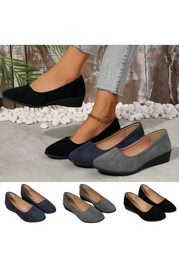 Women's Flats Shoes Round Toe Flats Shoes Women Ballet Flats for Women Dressy Shoes Flats