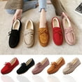 thumbnail image 1 of Miluxas Women's Fleece Moccasins Flats Clearance Suede Memory Foam Slippers Indoor Outdoor Winter Shoes Pink 10(44), 1 of 3