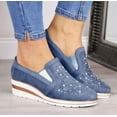 thumbnail image 1 of Miluxas Women's Go Walk Flex Slip-ins-Relish Sneaker Clearance Blue 5.5(36), 1 of 5