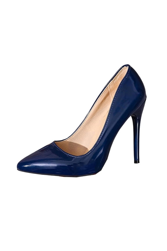 Women's High Heels Pumps Closed Pointed Toe Stiletto Heels Classic office Special Dressy Wedding Pump Shoes Blue 7(39)