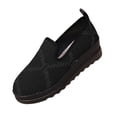 thumbnail image 1 of Miluxas Women's Lightweight Loafers Casual Flat Shoes Comfortable Boat Shoes Flat Bottomed Breathable Shoes Black 6(37), 1 of 6