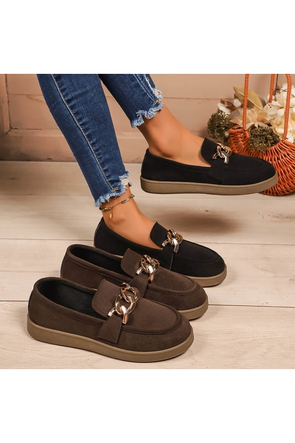 Women's Loafers Comfort Slip-Ons Flat Work Shoes Casual Moccasins Penny Loafers Lady Dress Shoes Brown 9(42)