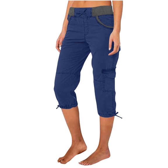 Miluxas Women's Low-Rise Polyester Capris (Women)