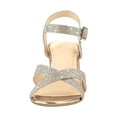 thumbnail image 1 of Miluxas Women's Low Wedge Sandals Ankle Strap Open Toe Casual Summer Women Wedge Heels Shoes Rose Gold 6.5(38), 1 of 5