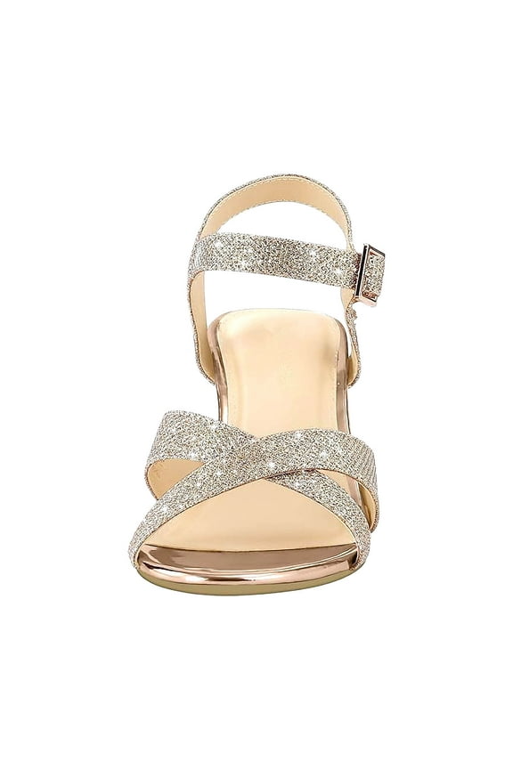 Women's Low Wedge Sandals Ankle Strap Open Toe Casual Summer Women Wedge Heels Shoes Rose Gold 7.5(40)