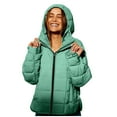 thumbnail image 1 of Miluxas Women's Pullover Puffer Jacket Lightweight Winter Warm Padded Hoodies Coat Oversized Quilted Jackets Outerwear with Pocket Green L(L), 1 of 9