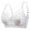 thumbnail image 1 of Miluxas Women's Sexy Ultra-thin Lace Bra without Steel Ring Breast Front Opening Feeding Bra On Clearance White 42/95BC(42/95BC), 1 of 9