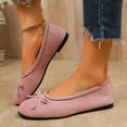 thumbnail image 1 of Miluxas Women's Soft Memory Foam Cushioned Faux Suede Home Ballet Flats A-Pink 9.5(43), 1 of 9