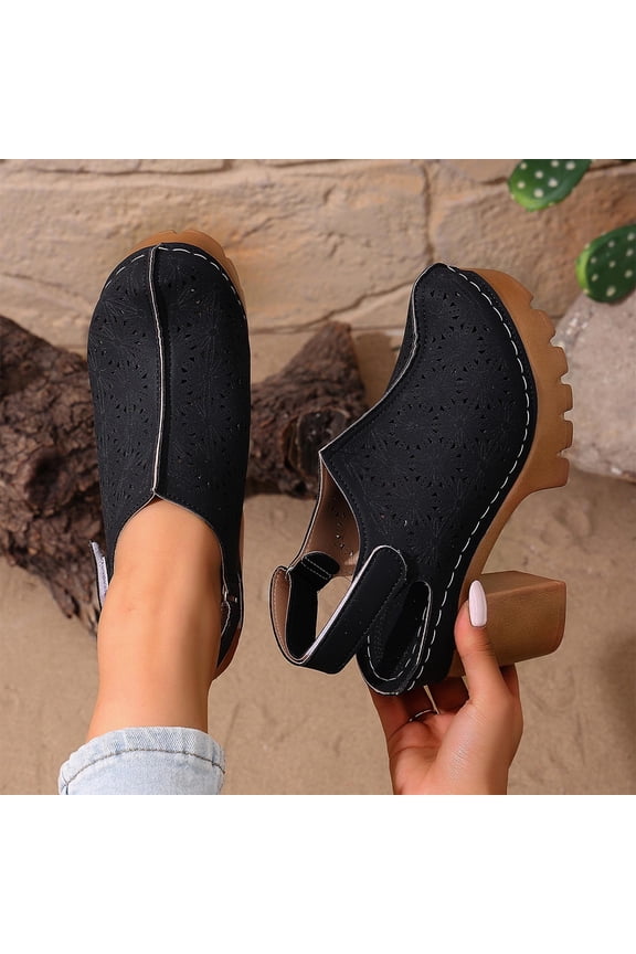 Women's Solid Color Platform Slingback High Heels Ladies Closed Pointed Toe Pump Shoes Black 6(37)