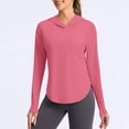 thumbnail image 1 of Miluxas Women's Sun Shirt Hoodie Rash Guard Long Sleeve UV Protection T-Shirts UPF 50+ Hiking Fishing Pullover Tops Lightweight Quick Dry Watermelon Red, 1 of 9