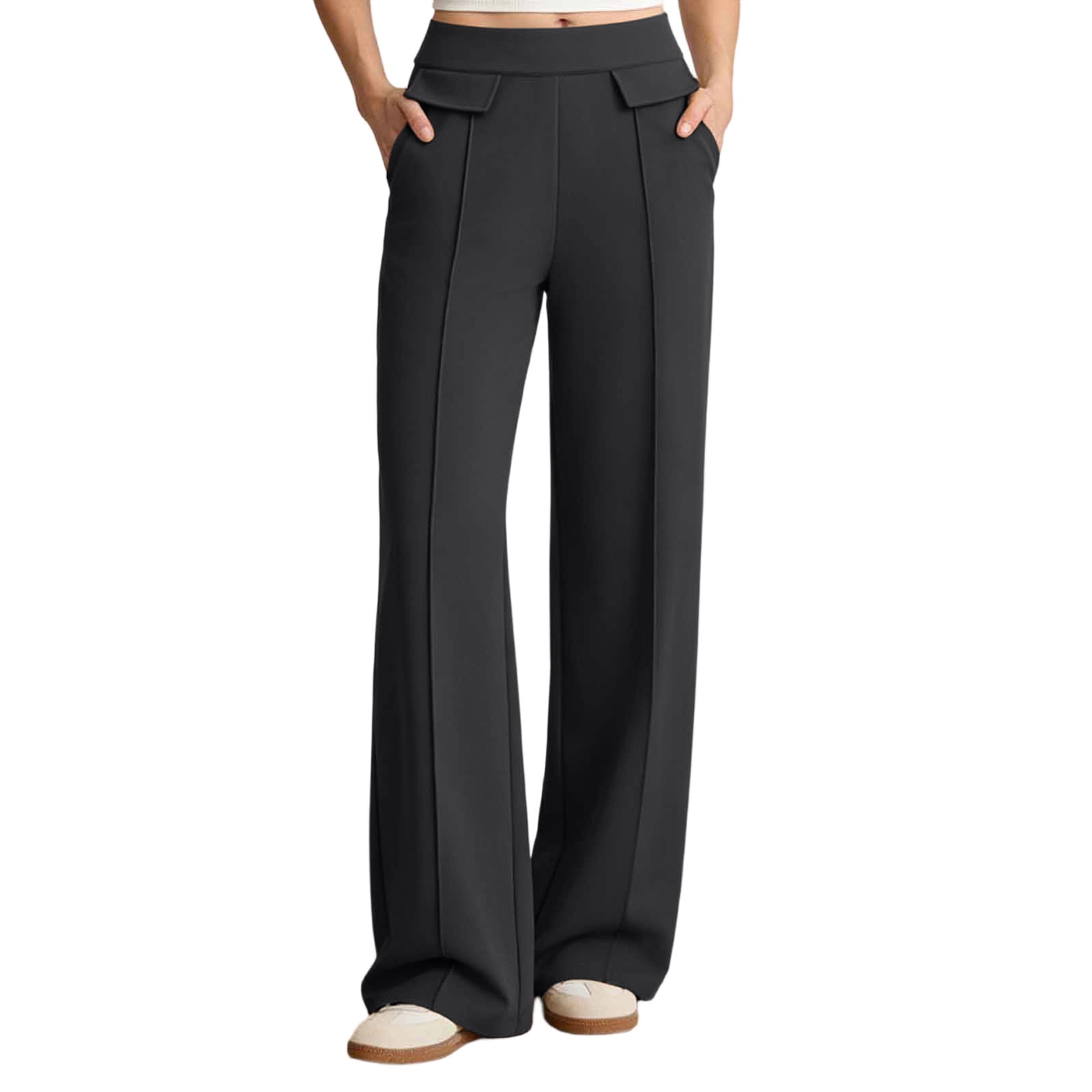 Miluxas Women's Tailored Wide Leg Pants High Waist Dressy Casual