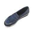 thumbnail image 1 of Miluxas Women's Tassel Suede Platform Loafers Fashion Comfortable Round Toe Slip on Anti-Slip Wedge Walking Shoes for Daily Driving Work Casual Shoes Blue 8.5(41), 1 of 9