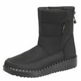 thumbnail image 1 of Miluxas Women’s Winter Snow Boots Mid Calf Fashion Boot Side Zipper Cotton boots for Women Black 6.5(38), 1 of 9